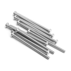 MroMax 20Pcs M5 x 70mm Pan Head Phillips Machine Screws, 304 Stainless Steel 18-8, Fully Thread, Metric Silver Gray Cross Head Screws Bolts