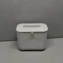 uxcell Kitchen Compost Bin Hanging Small Trash Can, 7L/1.8Gallon Plastic Trash Can with Lid, Suitable for Countertop, Under Sink or Wall Mounted, White