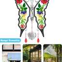 KY&BOSAM Gifts for Women God Bless My Sister in-Law Butterfly Suncatcher Sister Gifts Pressed Flower Between Wings Glass Silver Metal Charm Birthday Mother's Day Thanksgiving Christmas