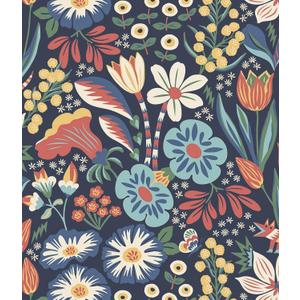 Orainege Floral Wallpaper Peel and Stick Wallpaper Boho Flower Contact Paper 16.9inx393.7in Self Adhesive Wall Paper for Bedroom Bathroom Cabinets Decor Vinyl Roll Removable
