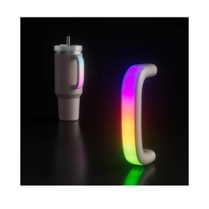 6 Colors LED Light-Up Tumbler Handle for Stanley 40oz/30oz, Comfortable Water Bottle Handle for Stanley Tumbler-Compatible with 40oz Stanley Cup Accessories, Use for Outdoor, Party, Home (Rose Quartz)