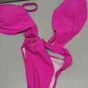 Kaei&Shi Sexy One Piece Swimsuit for Women,Cut Out Criss Cross Bathing Suit,Thong Monokini Swimsuits (Pink, L)