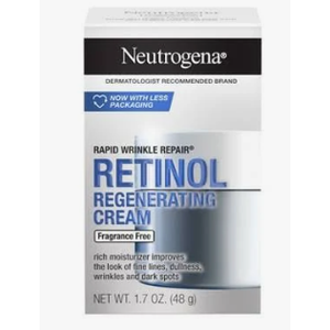 Neutrogena Rapid Wrinkle Repair, Retinol Face Moisturizer, Daily AntiAging Neck & Face Cream with Hyaluronic Acid, Retinol Cream, FragranceFree, Fades Fine Lines, Wrinkles and Dark Spots, 1.7 oz