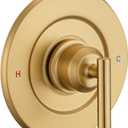 Replacement for Moen Gibson Posi-Temp Pressure-Balancing Valve Only Shower Faucet Trim Kit (Valve& Catridge Not Included), Volume and Temperature Control Level Handle (Brushed Gold)