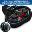 Everlasting Comfort Bike Seat Cushion (10"x8") - Universal Fit for Mountain, Stationary, Cruiser Bikes - Easy Assembly - Comfortable Memory Foam Bike Saddle - Bike Seats for Men - Bike Seats for Women