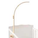 let's make Baby Crib Mobile Arm - Wooden Baby Mobile Crib Holder for Hanging Baby Crib Attachment for Nursery Decor (Curved Structural Arm)