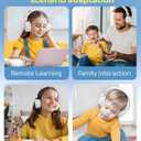 awatrue Kids Bluetooth Headphones, Over-Ear Wireless Headphones with Microphone, Safe-Volume 85dBA, Bluetooth 5.4, Foldable Lightweight and Comfortable, 50H Playtime, USB-C Charging, White