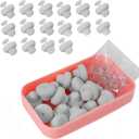 Duvet Cover Clips, Bedding Holders with Pins Ties for Fixing Comforter, Anti-Slip Quilts Corner Grips Safety Buckle to Keep Sheets Tight and Firm (Gray)