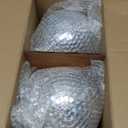 Suwimut 2 Pack Mirror Disco Ball, 8 Inch Cool and Fun Large Silver Hanging Disco Ball with Hanging Ring, Reflects Light, Party Favor, Christmas New Year Wedding Decor Festival Stage Prop