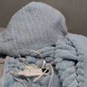 Bedsure Heated Blanket Electric Throw - Thick Striped Flannel Electric Blanket, Heating with 4 Time Settings, 6 Heat Settings, and 3-Hour Timer Auto Shut Off, Gift for Grandma (50"x60", Light Blue)