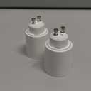 YI Lighting (Pack of 2) GU10 to E26/E27 Adapter - GU10 Bayonet Base to E26/E27 Edison Screw Bulb Socket Adapter Converter