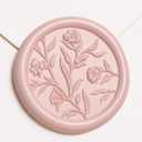UNIQOOO Wax Seal Stickers - 3D Floral Wedding Invitation Envelope Seal Sticker, 50 Pcs Self- Adhesive Flower Blush Pink Stickers, Perfect for Invitation, Christmas, Gift Wrapping