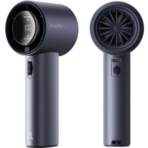 JISULIFE Portable Handheld Fan,Speed(1-100) Adjustable Turbo Mini and 3600mAh Battery Rechargeable Personal Fan,Digital Display,Gifts for Women Men Travel/Camping/Outdoor-Blue