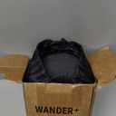WANDER PLUS Travel Pillow, 100% Pure Memory Foam Travel Neck Pillow Airplane Neck Support Ergonomic Design Best for Sleeping Plane Car Train Office Flight for Adults Black