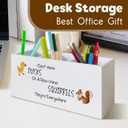 Funny Office Pen Holder for Desk, Dark Humor Office Work Gifts for Women Men Coworkers, I Don't Have Ducks in a Row Humorous Wooden Pen Pencil Holder Organizer for Desk Accessories