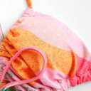 ZAFUL Womens High Cut Thong Bikini Set Swimsuits Cami String Sexy Bathing Suit (Medium, Pink-082)