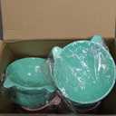 Hsei 6 Pcs Raised Cat Food Bowls 15 Degrees Elevated Cat Bowls Anti Vomiting Tilted Raised Whisker Friendly Pet Dish Plastic Slanted Stand for Indoor Pet Food Water Feeder(Bright Color)