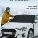 EcoNour Snow Cover Honda CRV | Designed with S-Hook Elastic Strap Windshield Cover for Ice and Snow | Enhanced 600D Oxford Fabric Frost Cover | Water, Heat & Sag-Proof Windshield Cover