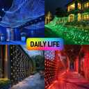 Dazzle Bright Smart Christmas 360 LED Net Lights, 12FT x 5FT RGB Color Changing String Lights Clear Wire with Remote & APP Control, Christmas Decoration for Indoor Outdoor Xmas Party Yard Garden Decor
