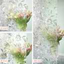 Hilarious Privacy Window Film, Tulip Window Vinyl, Stained Glass Static Stickers, 3D Decorations for Glass Windows, Removable Window Covering, Adhesive-Free Stickers (23.6'' x 118'')