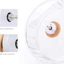Niteangel Super-Silent Hamster Exercise Wheels: - Quiet Spinner Hamster Running Wheels with Adjustable Stand for Hamsters Gerbils Mice Or Other Small Animals (S, Transparent)