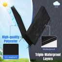 Basic Beyond Chaise Lounge Cushions Outdoor, 3-Layer Waterproof Outdoor Furniture Cushions with Removable Cover and 4 Ties, 72"x21"x3" Patio Lounge Chair Cushions for Outdoor Furniture, Black