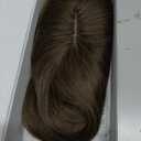 Human Hair Topper for Women No Bangs, 100% Remy Toppers Hair Pieces for Women,150% Density, No Tangle & Smooth, 10 Inch #Dark Brown