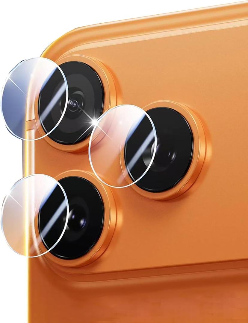 For iPhone 17 Pro Max /17 Pro Camera Lens Protector Tempered Glass Individual Lens Film - 3 Packs/Transparent