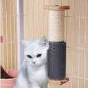 SHENGOCASE 2-Pack Cat Scratching Post for Crate Cage, Cage Mounted Scratching Post with Self Groomer and Massager, Cat Kennel Playpen Accessories