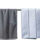 NearMoon Self Adhesive Bathroom Towel Bar- Stainless Steel Bath Wall Shelf Rack Hanging Towel Stick On Sticky Hanger Contemporary Style, NO Drilling (1 Pack, Brushed Nickel, 24-Inch Towel Rack)
