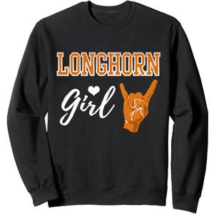 Longhorn Girl Heart Souvenir Gift for Women Sweatshirt
