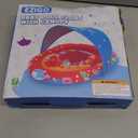 EZIGO Baby Pool Float with Canopy UPF 50+ Sun Protection, Double Air Chambers Infants Swimming Floats with Sound Toys Adjustable Safety Seat Toddler Float for Boys and Girls 6-36 Months (Orange-Blue)