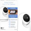 Feit Electric Indoor Security Camera with Motion Detection, 30ft. Night Vision, Pan and Tilt Head, 2.4GHz WiFi, 2-Way Audio, 1080p HD, Works with Alexa & Google Asst, Plug-in, White, CAM/PAN/WiFi/G2