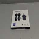 PQRQP 3 in 1 Professional Wireless Lavalier Microphone for iPhone, Android, Camera, Wireless Microphones, Mini Microphone, Crystal Clear Sound Quality for Recording, Live Streaming, Microphone Clips (Elegant Black)