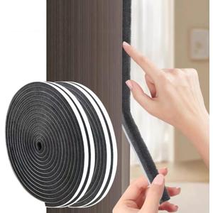 Brush Weather Stripping,0.35in x 66Ft Total, Window Insulation Seal, Door Draft Stopper, Soundproofing, Adhesive Door Seal Strip (Gray)