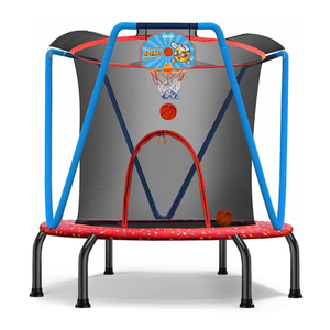 Zupapa No-Gap Design Trampoline for Kids Toddler Indoor Outdoor Small Trampolines for Baby with net Basketball Hoop for Age 2-5, 54'' 66''