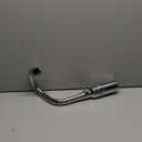Central Long Mini Bike Exhaust Header Pipe with Muffler Kit Replacement for Coleman CT100U GMB100 98cc 99cc Mini Bike 154F 3.0HP Predator 79cc 3HP Engine GPS Rascal 98 Lite Minibike Parts