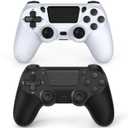 Wuthur 2 Pack Wireless Controller Compatible with PS4 / Pro/Slim (White)