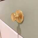 LBFEEL 4 Pack Brass Backplate with Gold Knob Cabinet Pulls Brushed Brass Drawer Dresser Knobs Kitchen Cabinet Handle Hardware (4, Gold)