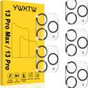 YWXTW [5 Pack] Camera Lens Protector Compatible with iPhone 13 Pro Max 6.7" / 13 Pro 6.1" Tempered Glass, [Night Shooting Mode] Case Friendly, High Definition (Transparent)