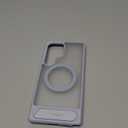 TORRAS Strong Magnetic & Seamless Stand for Samsung Galaxy S25 Ultra Case, Fit for MagSafe, Mil-Grade Drop Protection, Kickstand for Samsung Galaxy S25 Ultra Case, Translucent Back/Silverblue Edge