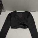 DANSHOW Girls Ballet Wrap Tops Kids Long Sleeve Dance Sweater,Velvet Inner 11-12Y