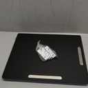 Joy&Grace Appliance Slider for Kitchen Appliances 360 Rolling Sliding Tray for Coffee Maker Countertop, Bamboo Coffee Pot Slider Rolling Tray with Universal Rollers (Black, Large 16"x13")