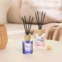 Reed Diffuser - Lavender&Pink Peony 4.06oz (120ml) 2 Packs Essential Oil Reed Diffuser Set with 16 Sticks, Long Lasting Fragrance for Home, Bathroom, Bedroom, Room, Decor