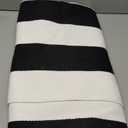 KOZYFLY Black and White Striped Area Rug 4x6 Ft Outdoor Rug Washable Indoor Outdoor Rug Hand Woven Cotton Door Mat Outdoor Entrance Mat for Front Door Kitchen Entryway Patio Front Porch Decor