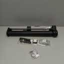 Reinforced 18 Inch Tall Retractable Dog Gate for Stairs, 55" Wide Step Over Pet Gate for Doorways, Small Pet Gate Retractable Gate Indoor/Outdoor Short Gate for Small Dogs - No Bottom Squeeze, Black