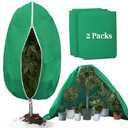 LiuReull 2Packs Winter Plant Covers Freeze Protection 9.8 x 9.8 FT Frost Cloths Outdoor Plants Tree Covers Freeze Protection Plant Blankets Freeze Protection for Shrub Citrus with Zipper