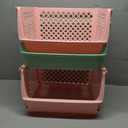 Large Stackable Storage Bins Open Front for Pantry Storage, 4 Pack - Multi
Sturdy Plastic, Easy Stacking, Open Front Access, Ventilated Sides, Vertical & Space Saving Pantry Organizers and Storage Bin