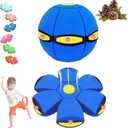 Pop up Ball, Magic Ball, Magic Bouncing Ball, Flying Saucer Bouncy Ball, Dual Form Freely Switchable Toy with 6 Light, Parent-Child Interaction, Suitable for Indoor & Outdoor (Blue)