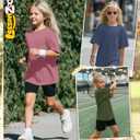 3 Pack Girls Short Sleeve T-Shirts | Oversized, Crewneck, Trendy Tops, Casual, Athletic, Summer, Back to School (Pink)